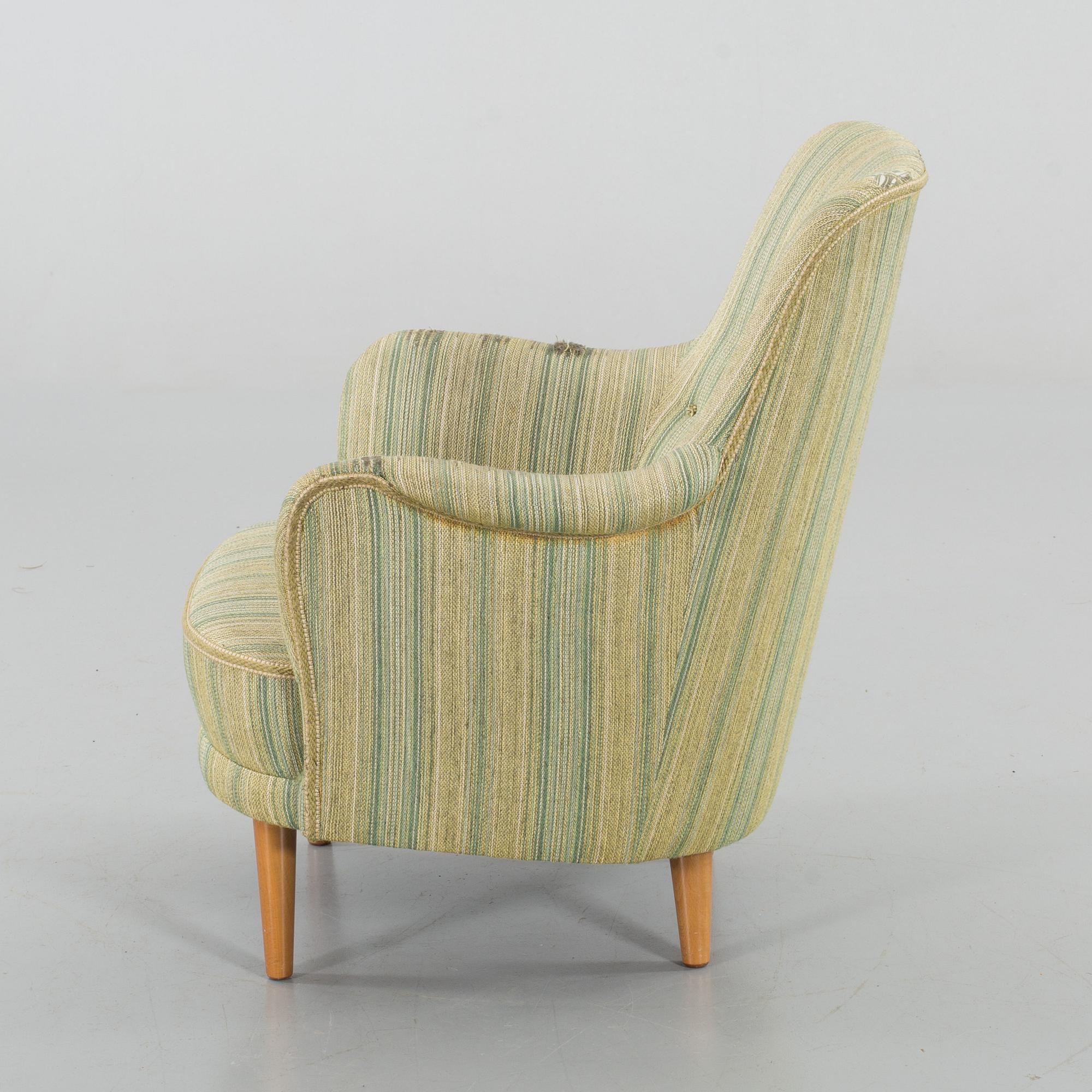 A CARL MALMSTEN SAMSAS ARMCHAIR.