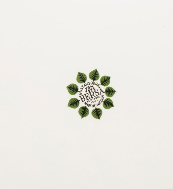 SERVISDELAR, 25 delar, flintgods och porslin, "Berså", Stig Lindberg, Gustavsberg, 1960-tal.