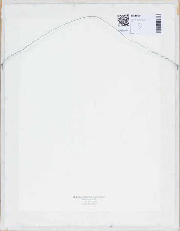 Hans Wigert, blandteknik på papper, signerad.
