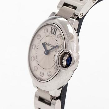 Cartier, Ballon Bleu, rannekello, 28 mm.