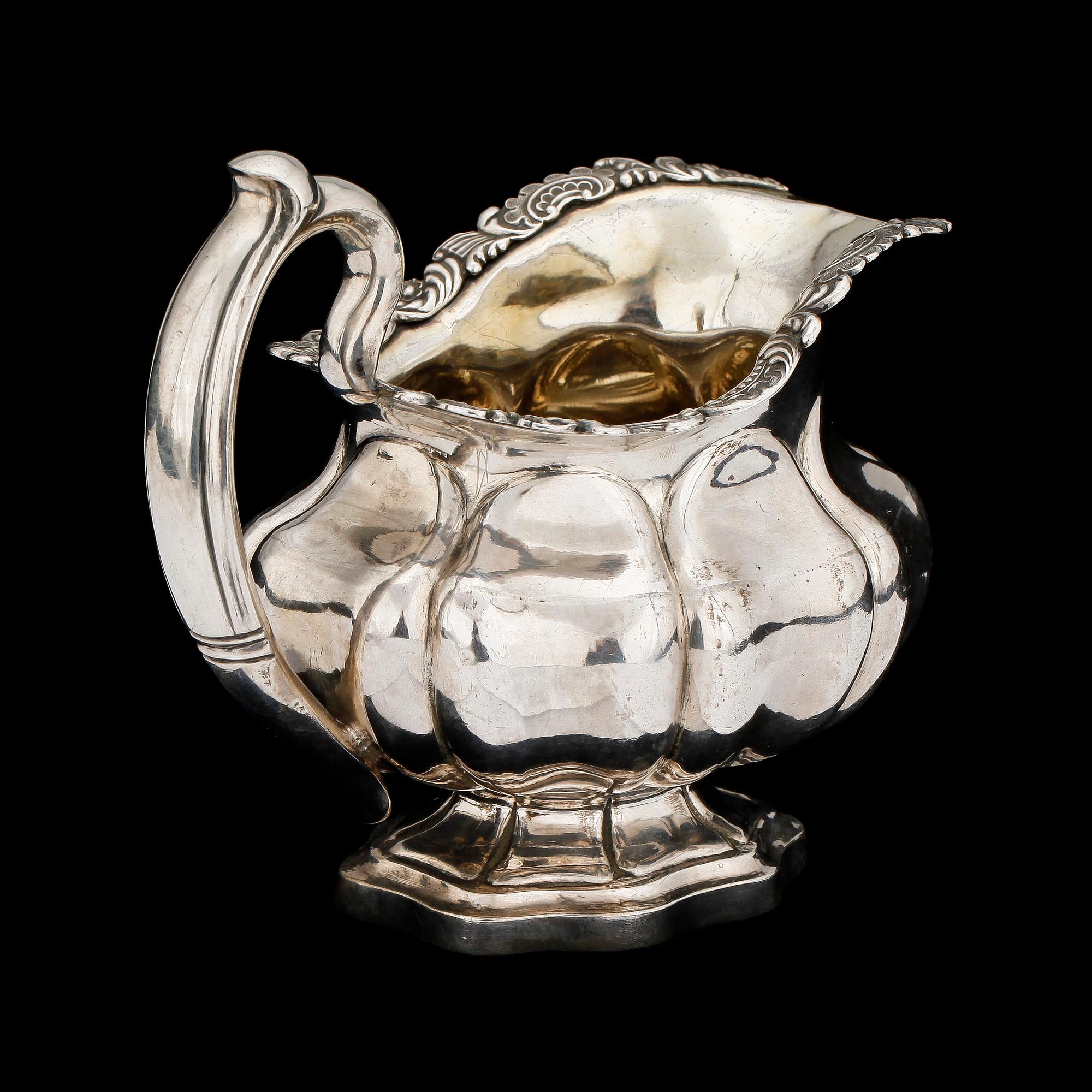 GRÄDDKANNA, silver, G Okerblom, St Petersburg, 1839. Ca 255 gr.