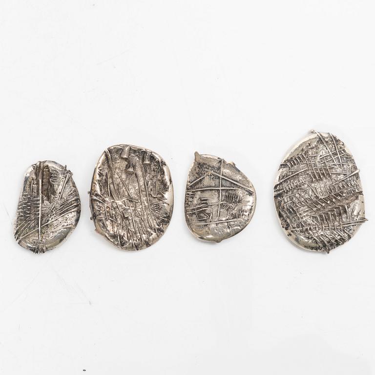 Arnaldo Pomodoro, "Sasso", 4 pcs.