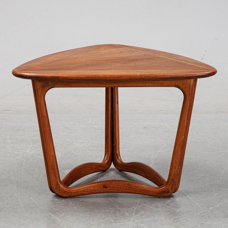A teak side table marked Lane, Altavista, VA, mid 20th century.