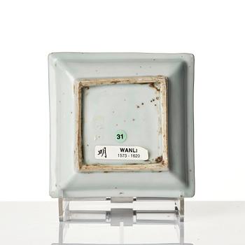 A blue and white bowl and a dish, Ming dynasty (1368-1644).