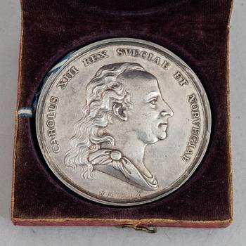 Carl XIII, medalj, Mauritz Frumerie, i etui.