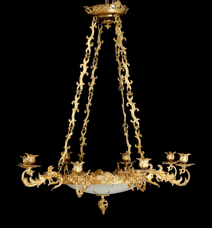 TAKKRONA, oscariansk, sekelskiftet 1900. Höjd ca 75 cm.