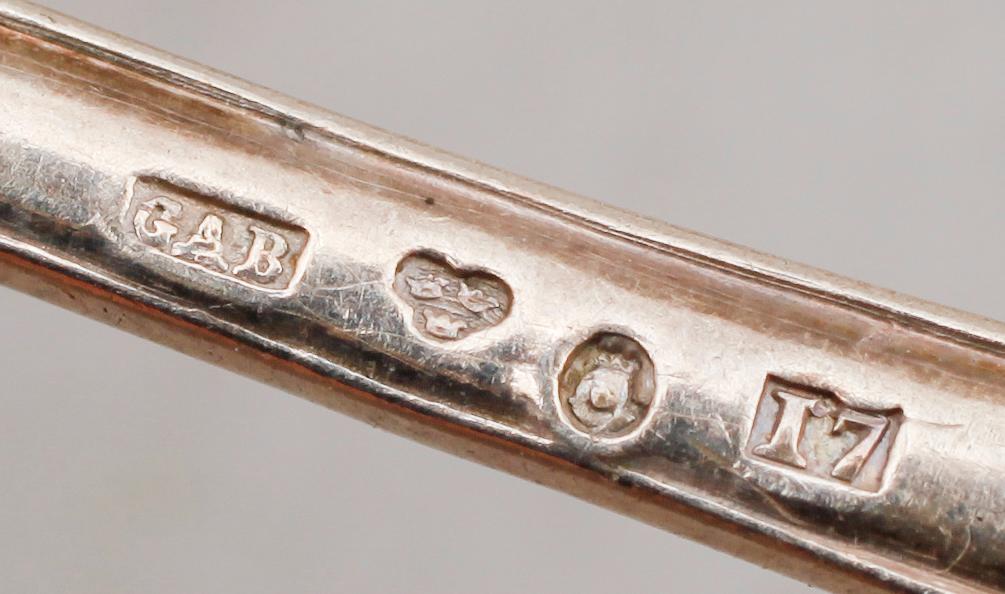 KAFFESKEDAR, 12 st, silver, "Empire", 1912. Vikt ca 182 g.