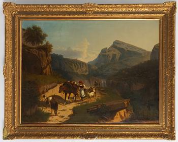 András Markó, Italian landscape with a shepherd family.