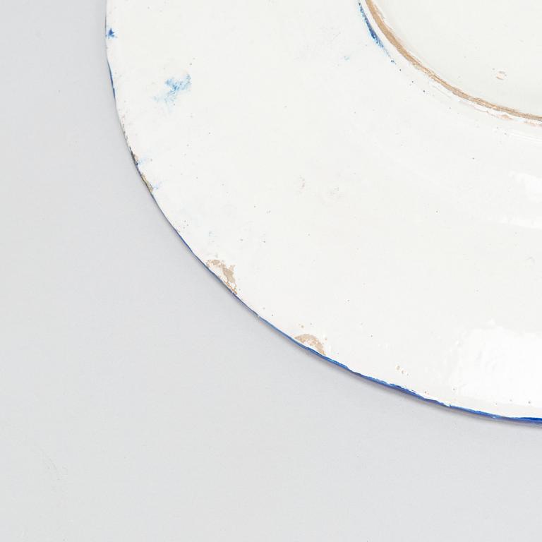 Two faience chargers in historic style, Italy, late 19th century.