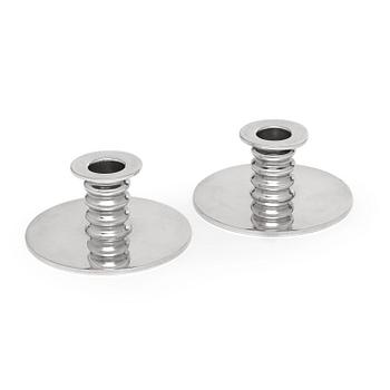 142. A pair of Kay Fisker sterling candlesticks by Anton Michelsen, Denmark 1932.