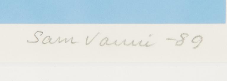 Sam Vanni, serigrafi, signerad och daterad-89. Numrerad 58/75.