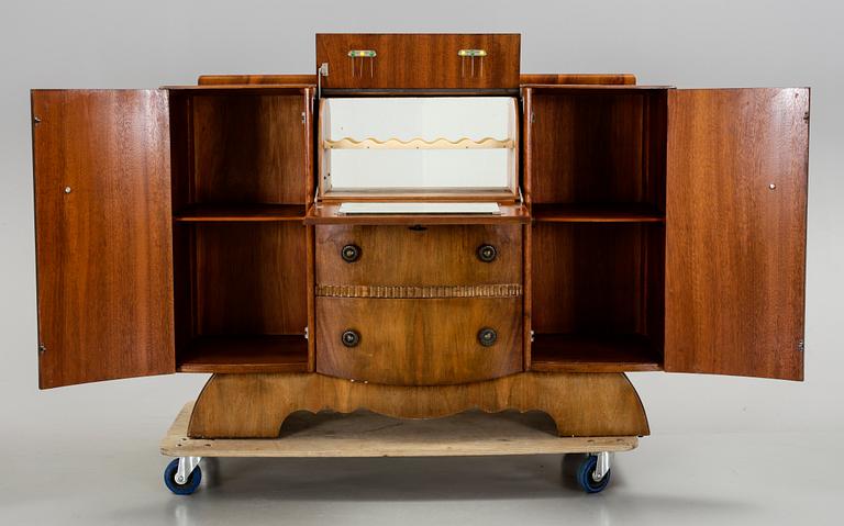 BARSKÅP, art deco, 1930/40-tal.