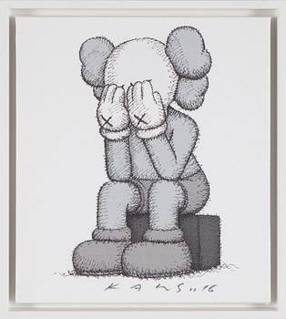 KAWS, print on canvas, signed and dated - 16.