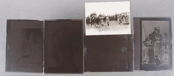 PARTI FOTONEGATIV PÅ GLASPLÅTAR, 7 st, bla Wladimir Woyeikow, ryska motiv, troligen 1920-tal.