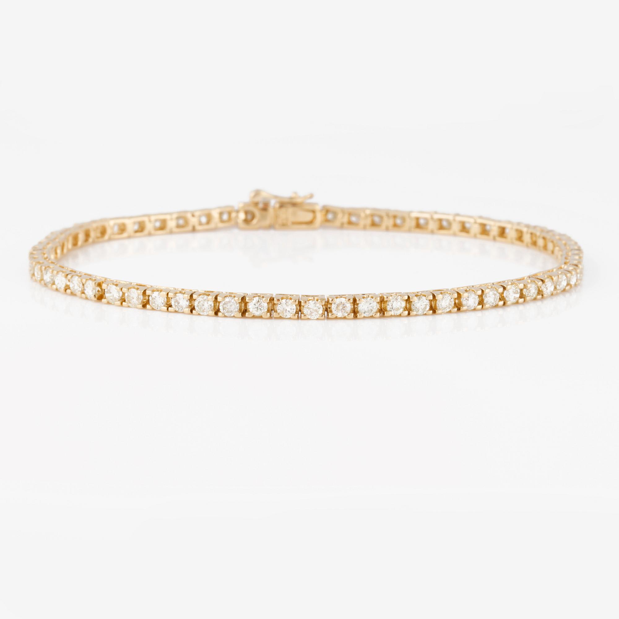 ARMBAND, sk tennisarmband, med briljantslipade diamanter ca 2.20 ct.