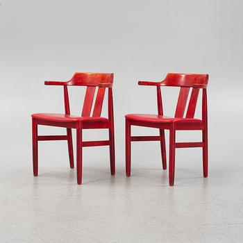A set of eight armchairs, from Gemla, dated 1981.