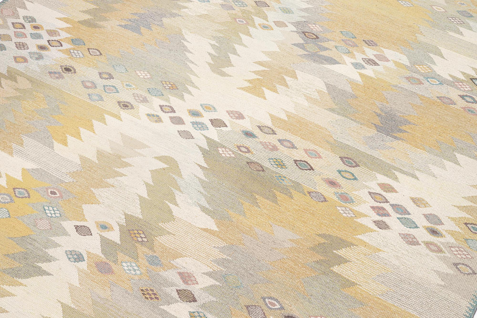 Barbro Nilsson, a 'Tånga ljus' carpet, tapestry weave, c. 319 x 238 cm, signed AB MMF BN.