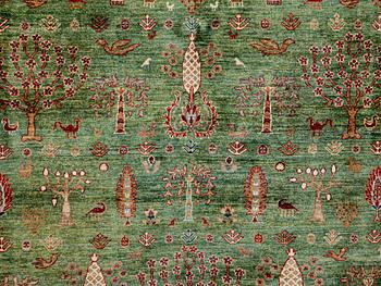 A carpet, Khorjin, ca 207 x 146 cm.