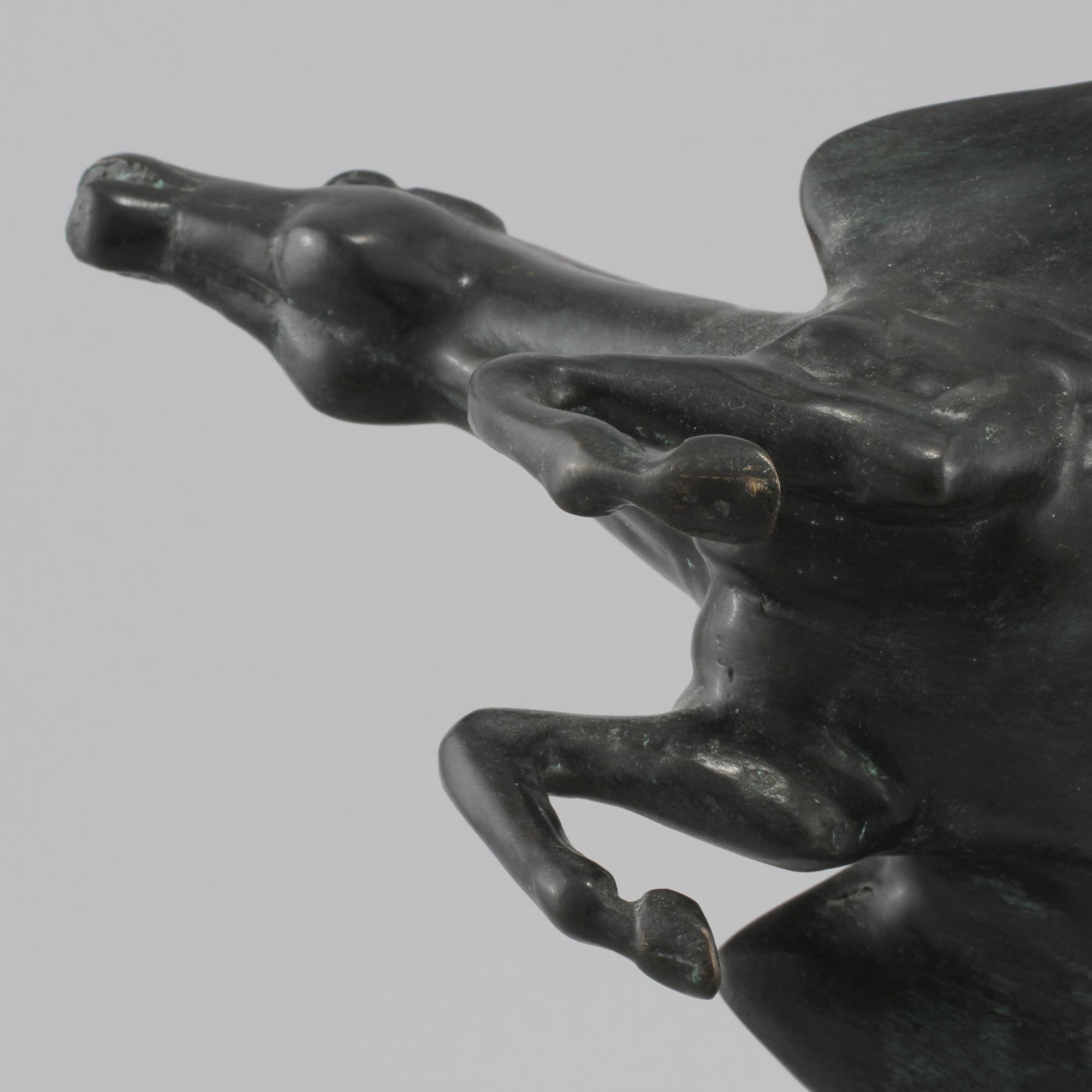 CARL MILLES, efter, skulptur, brons, "Människan och Pegasus", Millesgården Collection, 1900-talets andra hälft.