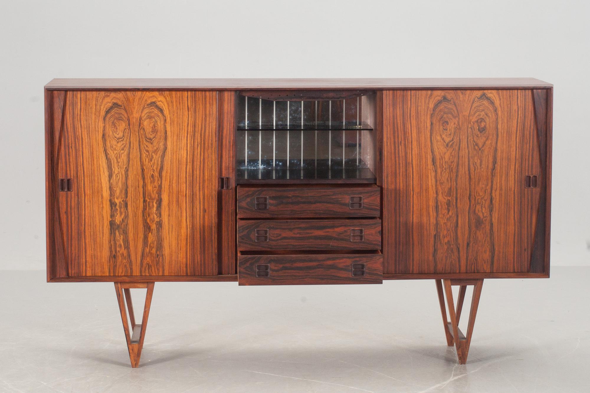 SIDEBOARD, Poul Hundevad, Danmark. 1960-tal. CITES-intyg medföljer.