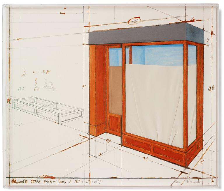 Christo & Jeanne-Claude, "Orange Store Front, project".