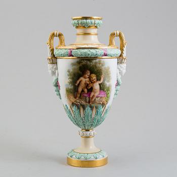 A late 19th century porcelain vase.