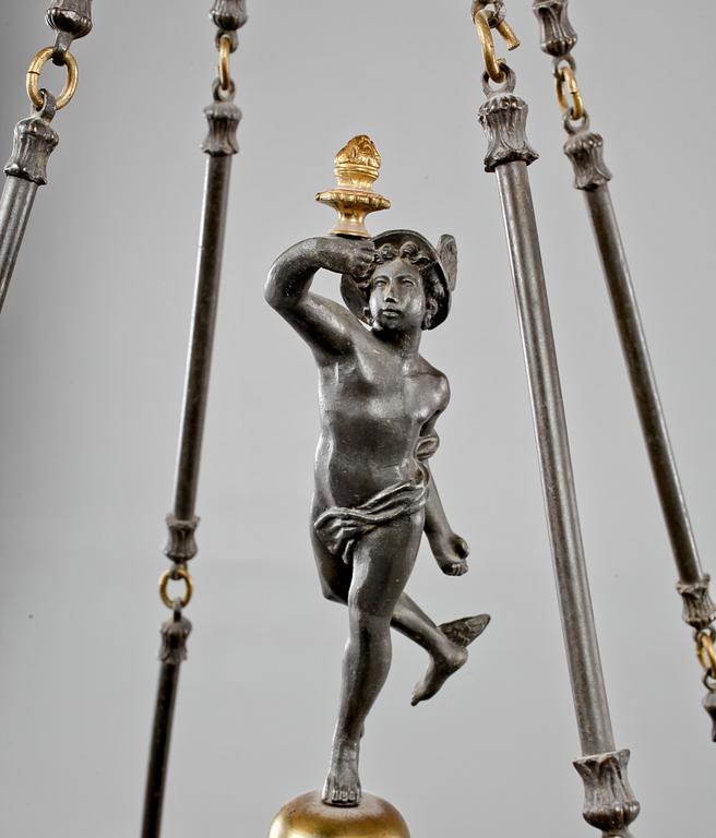 AMPEL, 1800-talets mitt/andra hälft. Höjd 75 cm.