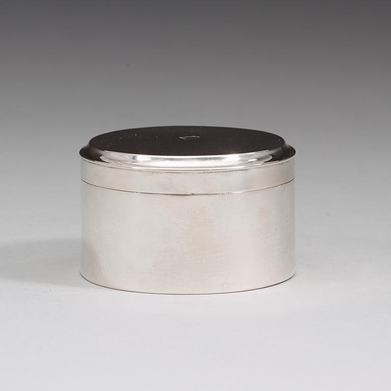 A Swedish 18th century silver box, marks of Arvid Floberg, Stockholm 1783.