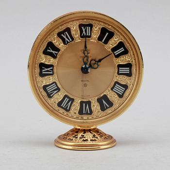 VÄCKARKLOCKA, mässing, Jaeger le Coultre, "Recital", 1900-talets andra hälft.