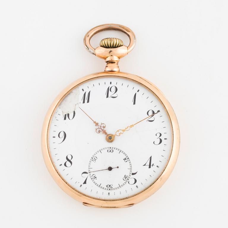 POCKET WATCH, case marked "JW", 50 mm.