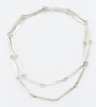 Rey Urban, a necklace, sterling silver, Stockholm 1974.