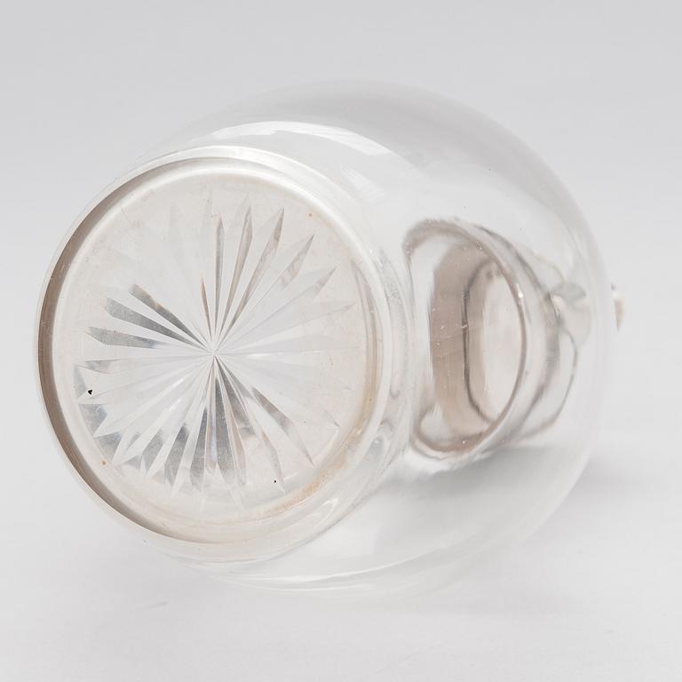 VINKARAFF, sterling silver och glas, Elkington & Co, Birmingham, England 1912.