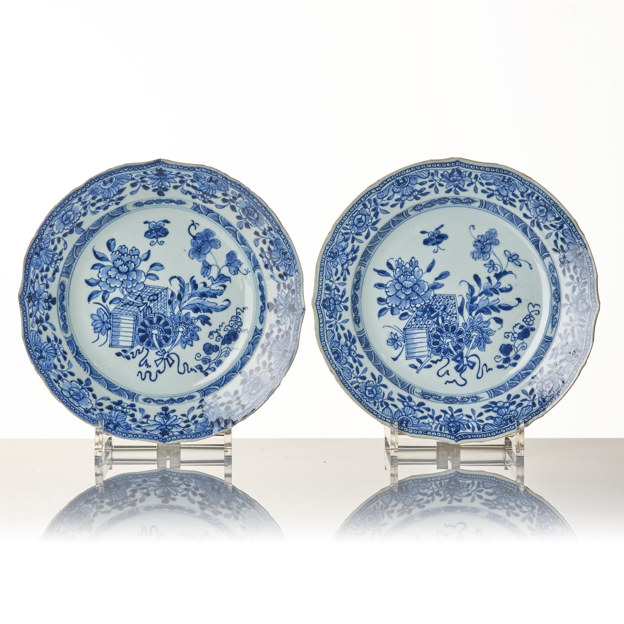 Eleven pieces of porcelain, China, Qing dynasty, Qianlong (1736-95).