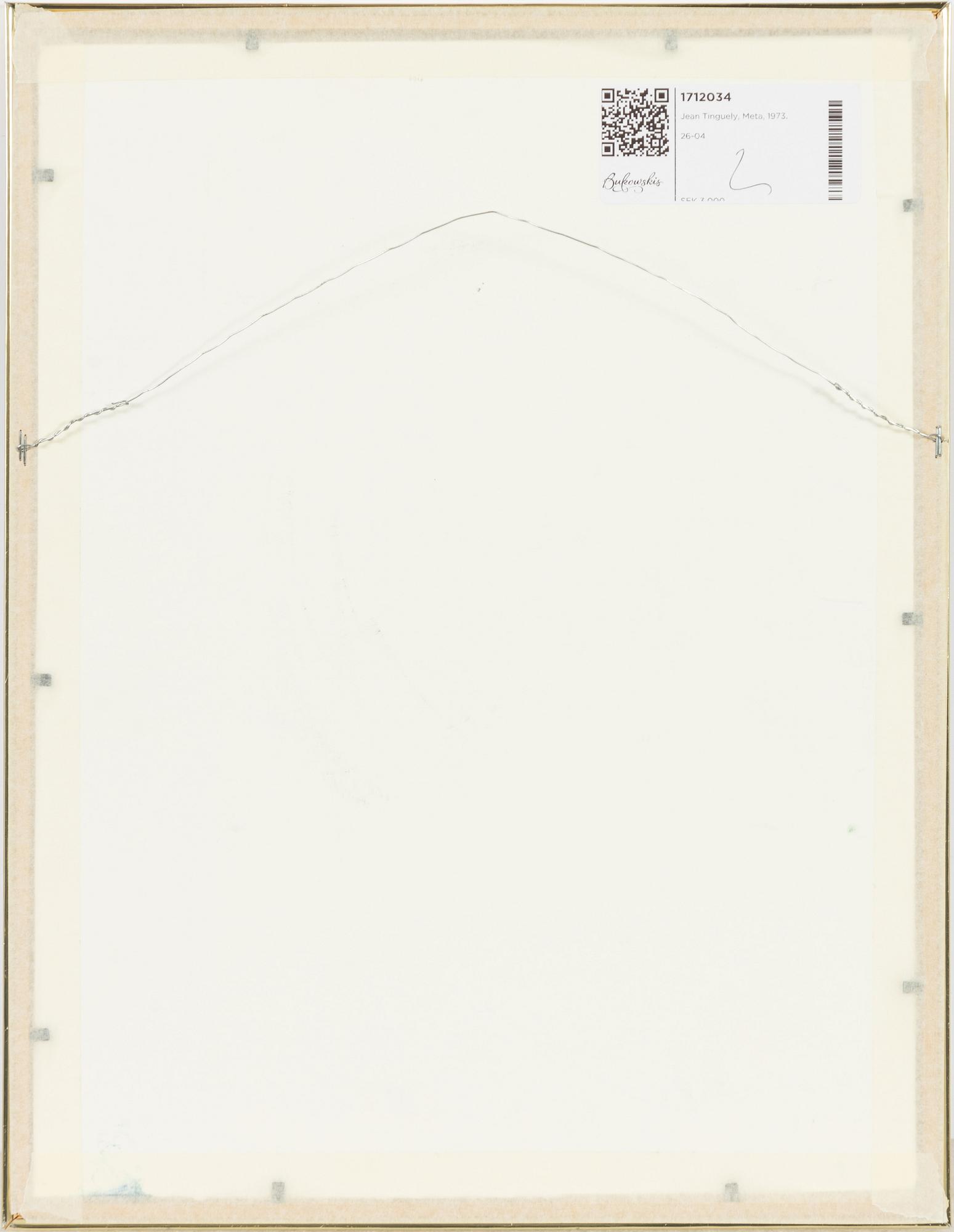 Jean Tinguely, Composition, from "Méta".