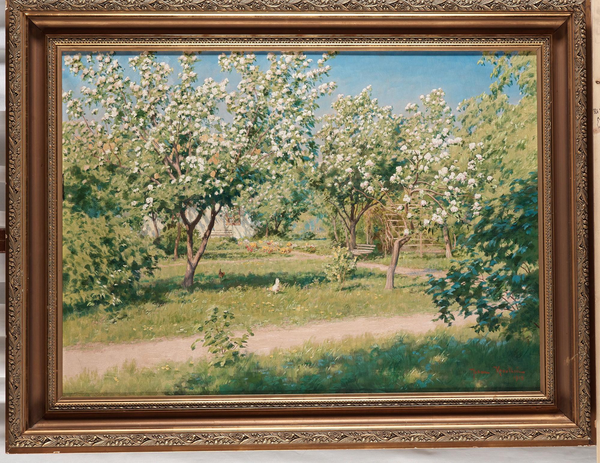Johan Krouthén, "Blommande äppelträd".