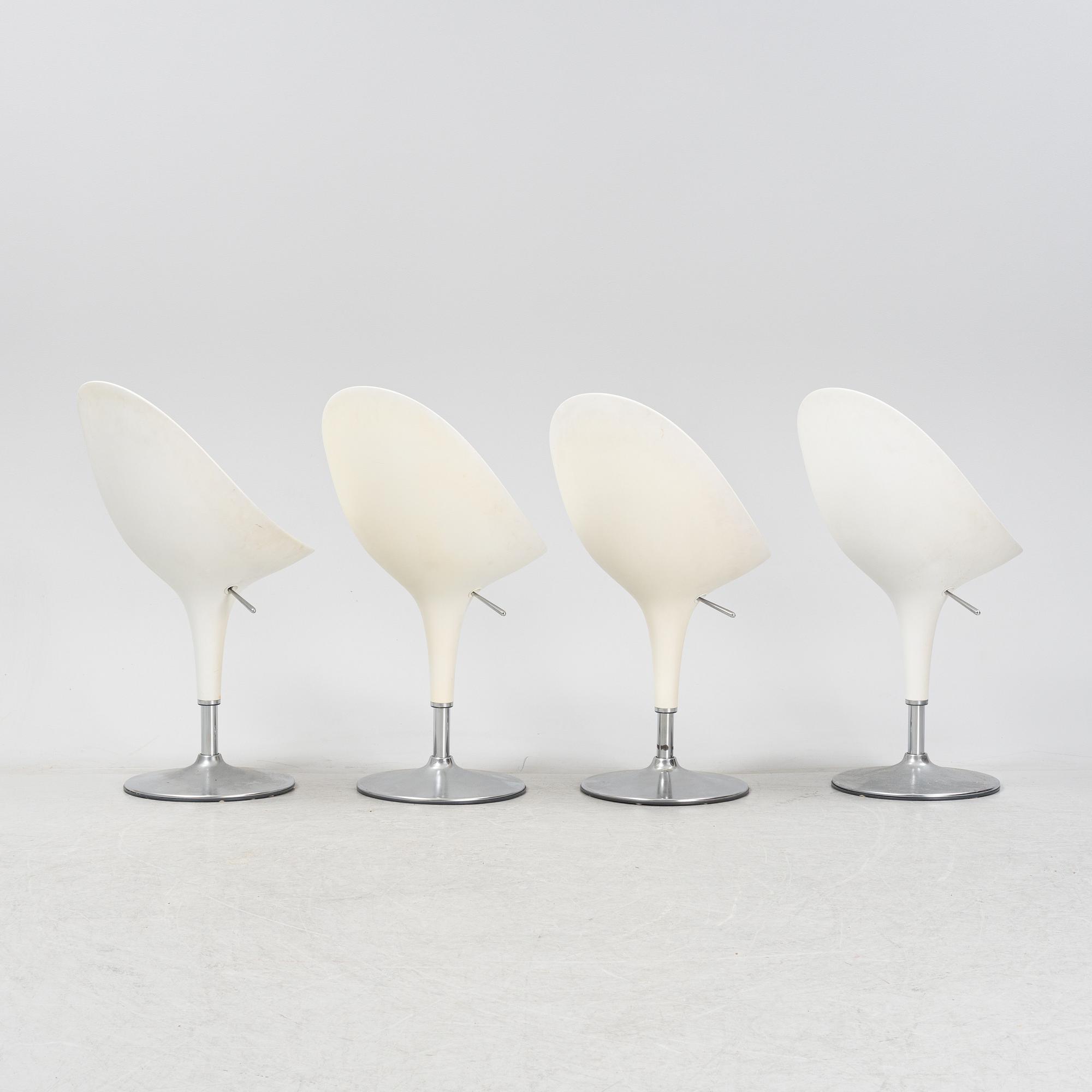 Stefano Giovannoni, a set of four 'Bombo chair', bar chairs, Magis, Italy.