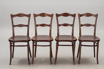 BORD och STOLAR, 4 st, Thonet, delvis rysk etikett.