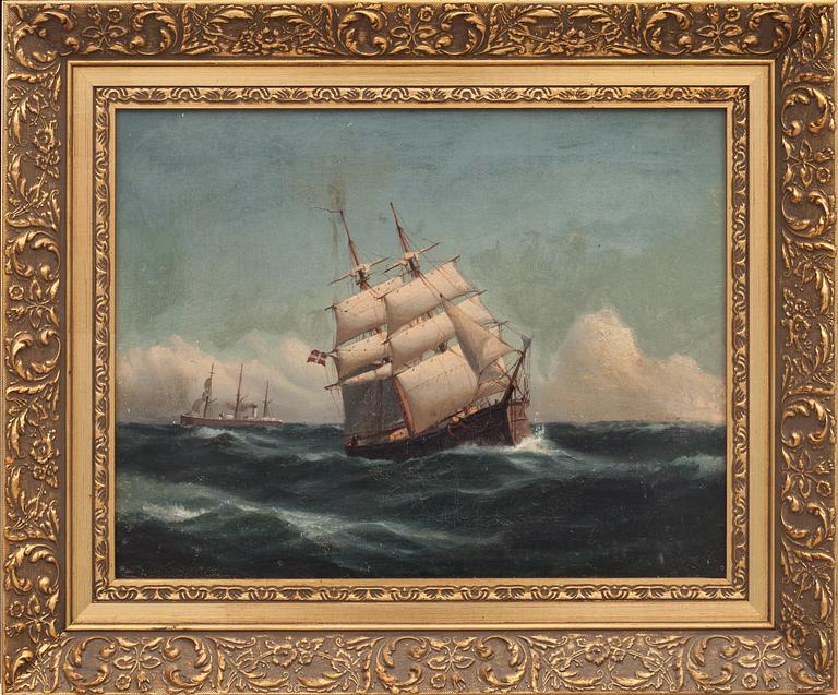 OKÄND KONSTNÄR, oljemålning på duk, trol Danmark 1800-tal.