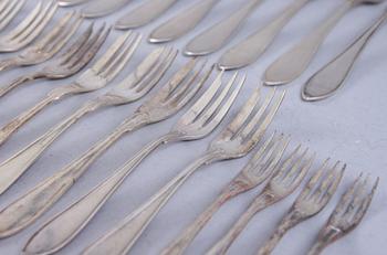 BESTICK, 138  st, vitmetall, "Svensk Spetsig".