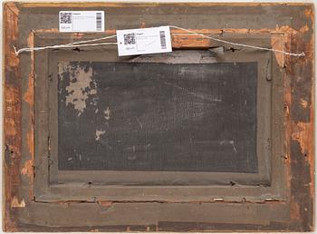 ENGELSK SKOLA, olja på pannå, signerad j Linnell.