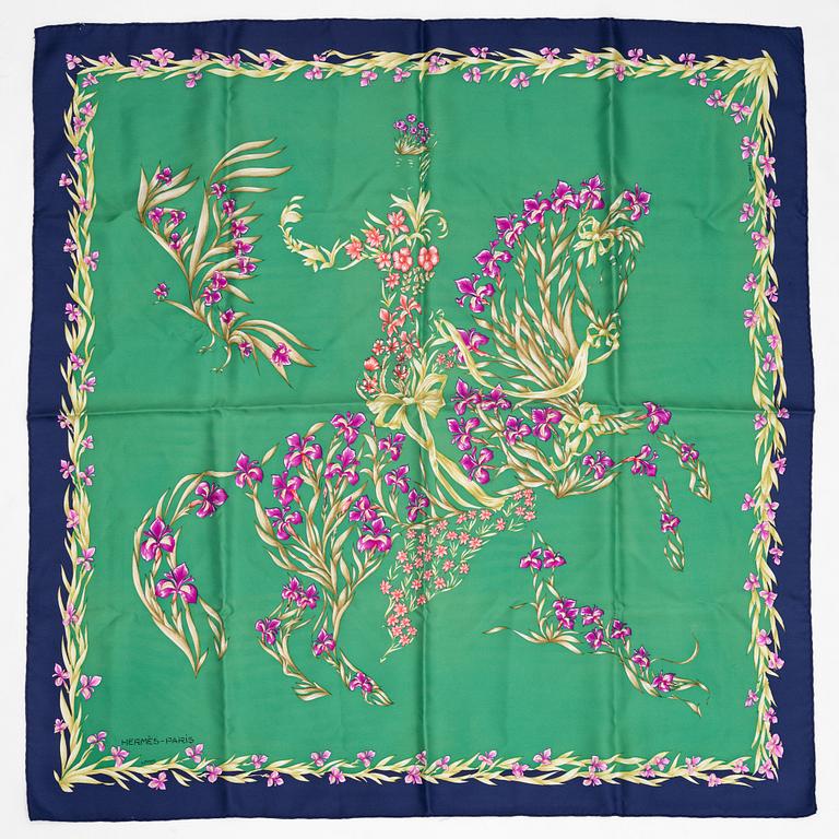 Hermès, scarf, "Cheval Fleuri".