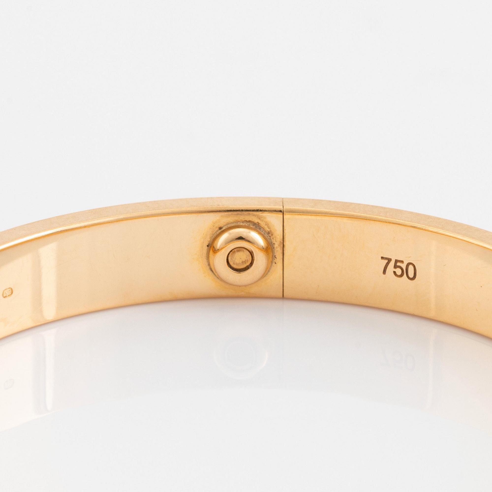 A Cartier Love bracelet in 18K gold. Bukowskis