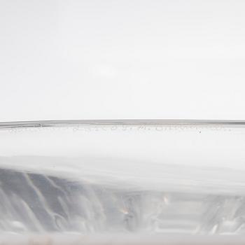 Arttu Brummer, oblate dish / glass paten, signed Riihimäen Lasi Oy A. Brummer, made in 1949.