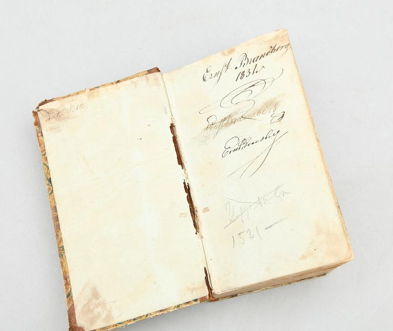 BOK, "Alexandri Magni Historia" av Q Curtius Rufus. Tryckt 1721 i Leipzig.