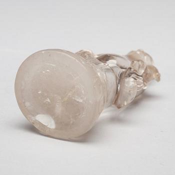 A rock chrystal figure of Shoulau, late Qing dynasty.