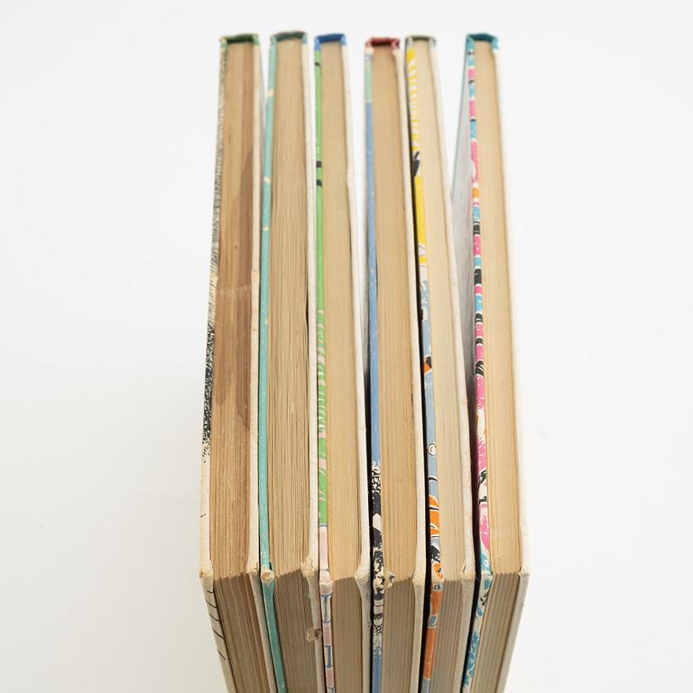 Tove Jansson,  six books 'Mumintrollet 1-6', Gebers Förlag AB 1957-62.