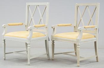 KARMSTOLAR, ett par, 1800-tal.