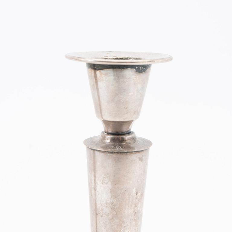 Eric Råström, Candelsticks, a pair, silver, CG Råström, Stockholm 1965.