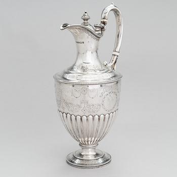 MARTIN, HALL & CO, A sterling silver pitcher, Sheffield 1873.