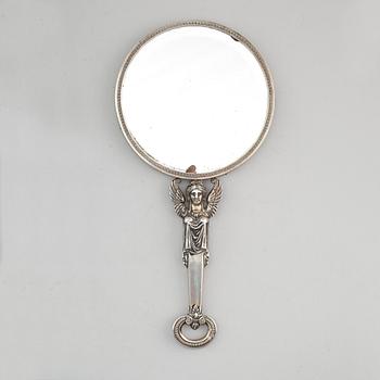 HANDSPEGEL, silver, sannolikt Frankrike, 1900-talets första hälft.